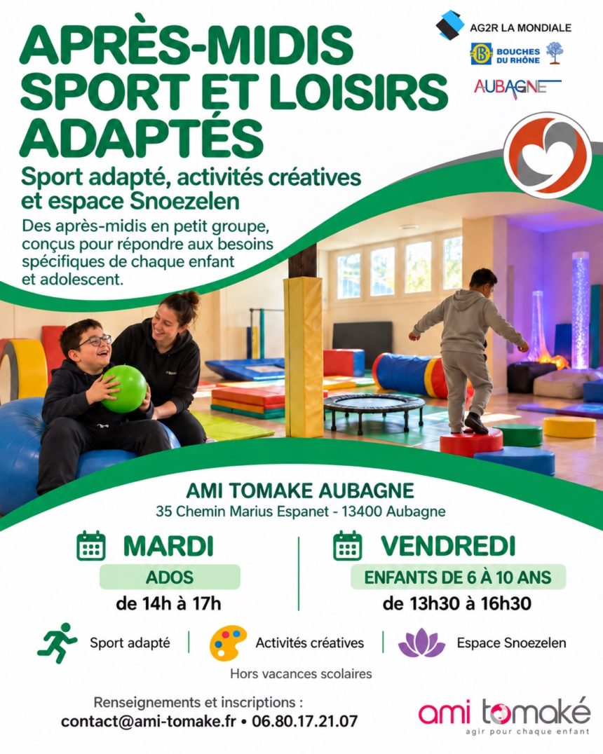 Nouveau : Après-midis Sport & Loisirs adaptés à Aubagne